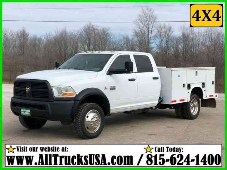Dodge RAM 4500HD 4X4 6. 7 CUMMINS DIESEL 9' BED SERVICE UTILITY TRUCK manual (2012)